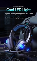 Casque de jeu SY860MV avec haut-parleur de basses de 40 mm, éclairage LED, son surround 3D, micro rotatif à 120°, 273 g pour PC PS5 Xbox One Switch