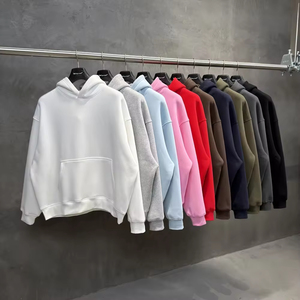 Heavyweight American Streetwear 100% Cotton Oversized Puff Printing <b>Men's</b> Hoodies Sweatshirts - Product Image 1