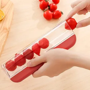 Trancheuse manuelle multifonctionnelle en plastique avec lame en acier inoxydable, écologique, pour cerises, raisins et petits fruits, pour la cuisine (vente en gros) - Product Image 5