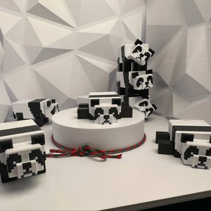 Ornement Panda en Blocs 3D Imprimés Créatifs – Décoration Tendance et Jouet Articulé pour Collection Animaux & Dinosaures - Product Image 6