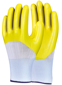 13 ग्राम काले पॉलिएस्टर काले नाइट्राइल पाम लेपित हाथ दस्ताने नाइट्राइल लेपित सुरक्षा कार्य दस्ताने - Product Image 3