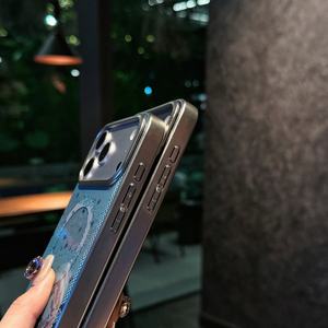 Nouvelle coque magnétique antichoc à motif miroir Laser Star <span class=keywords><strong>River</strong></span> Mountain pour iPhone 17 16 <span class=keywords><strong>Pro</strong></span> <span class=keywords><strong>Max</strong></span> avec chargement sans fil - Product Image 4