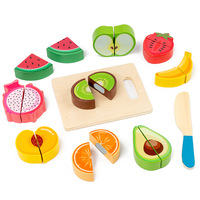 Jeu de découpe de fruits en bois pour jeu de rôle, jouets éducatifs Montessori pour la cognition, puzzles de légumes pour enfants, jouet de jeu de rôle pour enfants