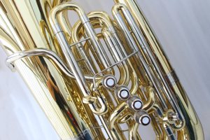 <span class=keywords><strong>Tuba</strong></span> professionnelle à <span class=keywords><strong>4</strong></span> <span class=keywords><strong>pistons</strong></span> avant, 5 valves rotatives, corps en laiton laqué or, tonalité BB - Product Image 5