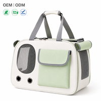 Sac de transport léger pour chat en Oxford PVC avec fenêtre en maille respirante, poche avant et poignée de transport portable – Vente en gros de sacs de transport pour animaux de compagnie