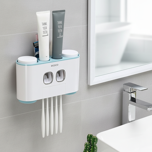 Distributeur automatique de <span class=keywords><strong>dentifrice</strong></span> mural pour salle de bain 2023 <span class=keywords><strong>Ecoco</strong></span> avec 5 porte-brosses à dents pour personnes handicapées - Product Image 1