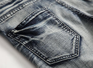 جينز رجالي ضيق عالي الجودة قابل للطي، جينز هيب هوب مخروطي، جينز رجالي ممزق - Product Image 5