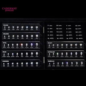 Cadermay - Juego de Herramientas para Medir Anillos y Piedras Preciosas, con Piedras Maestras de Diferentes Formas y Tamaños de Quilates (de 0.5 a 5 Quilates), Probador de Circonita Cúbica - Product Image 2