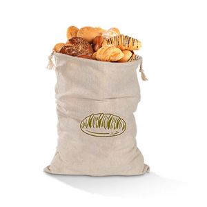 Natural Custom 100% Cotton Linen Clothing Bread Food Bags Plain Cotton Linen <b>Drawstring</b> <b>Pouch</b> Bag - Product Image 2