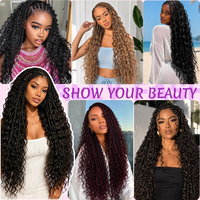Cheveux humains vierges bruts italiens en vrac pour tressage, extensions de cheveux humains bouclés en vrac pour tressage, ondulations profondes, tresses bohèmes