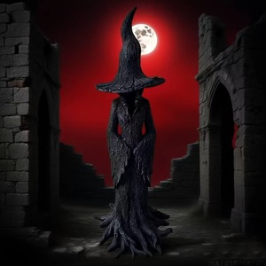 Nouvelle Sculpture Écologique en Résine Époxy Peinte à la Main, Figurine de Sorcière Mystérieuse pour Halloween, Décoration de Jardin pour Cracker Barrel - Product Image 2
