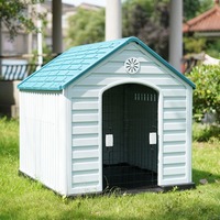 Waterdichte hondenkennel voor buiten, geschikt voor middelgrote en grote honden, zomer en regenbestendig.