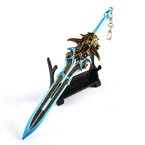 Modèle d'arme périphérique du jeu God of Wars, version bataille, épée du dieu Olympique, artisanat tout en métal, porte-clés, cadeau pour garçon, jouet épée - Product Image 1