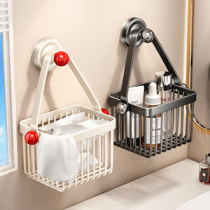 Cesta para toallas montada en la pared Tiandiyu, diseño minimalista de acero al carbono, organizador de almacenamiento ventilado para baño, capacidad de 5-10kg - Product Image 3