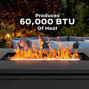 High Quality Modern Steel 2-in-1 Fire Pit <b>Table</b> & Natural <b>Gas</b> Heater for Garden Patio Deck Parties - Product Image 4