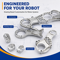 Pièces robotiques usinées CNC en alliage de zinc et d'aluminium sur mesure, composants métalliques CNC de précision pour robot de nettoyage intelligent