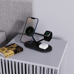 แท่นชาร์จไร้สายอเนกประสงค์ 5 in 1 ชาร์จเร็ว สำหรับโทรศัพท์ นาฬิกา หูฟัง - Product Image 5