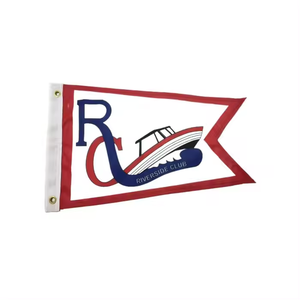 Venta al por mayor por encargo decorativo al aire libre de doble cara 12x18 de punto de poliéster de nailon Oxford <span class=keywords><strong>Burgee</strong></span> banderín barco Guidon bandera - Product Image 2