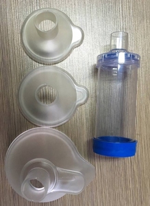 Entretoise de <span class=keywords><strong>chambre</strong></span> d'aérosol Entretoise en PVC Inhalateur d'aérosol Dispositif d'<span class=keywords><strong>inhalation</strong></span> d'aérosol Entretoise d'asthme pour enfant <span class=keywords><strong>adulte</strong></span> avec masque - Product Image 5