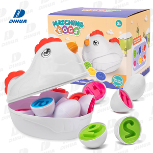Jouet de tri de poulet d'oeufs de <span class=keywords><strong>pâques</strong></span> pour les tout-petits avec jeu de correspondance des couleurs de forme Activité de voyage éducative pour l'apprentissage préscolaire - Product Image 2