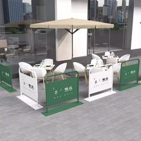 Panneau publicitaire autoportant personnalisé pour café, clôture extérieure mobile, panneau de signalisation de séparation