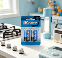 Baterai Alkaline Kering Kingever High Performance LR20 Ukuran D 1.5V untuk Peralatan Listrik Senter OEM Grosir