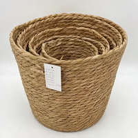 Nouvel ensemble de paniers de rangement vintage en coton et jonc de mer, motif zig-zag, pour cuisine et salle de bain, écologiques et faits à la main