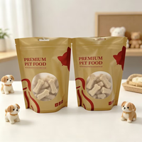Sachet alimentaire personnalisé de qualité alimentaire pour animaux de compagnie avec fenêtre transparente