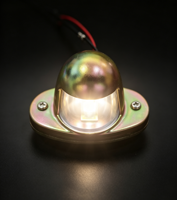 6 LED Blanches Rondes pour Plaque d'Immatriculation, 12V 24V, Étanche, Boîtier Métallique pour Camion, Remorque, Fourgonnette, Camping-car, Bus