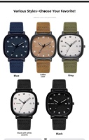 Nouvelle Montre Homme de Mode en Cuir, Quartz, Étanche, Lumineuse, Sportive, à Date, Montre-Bracelet de Luxe pour Homme