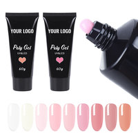 Gel Poly Coloré pour Ongles, Gel Acrylique en Gros, Sans HEMA, Sans TPO, Gel d'Extension UV LED Professionnel pour Salon, Marque Privée OEM