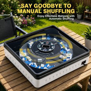 Portable Automatic Mahjong <b>Table</b> Suitcase Stylewith Handle 4-Player <b>Folding</b> Machine With Tiles for Home Travel Portable Automati - Product Image 4