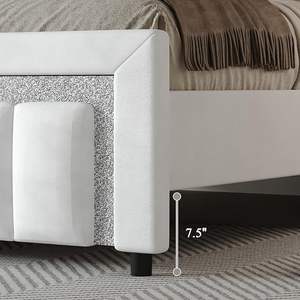 Каркас кровати размера Queen-Size с гидравлическим подъемником и изголовьем крыла - Product Image 5