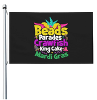 Bandera de Mardi Gras de Fábrica 3x5 pies, Bandera de Feliz Carnaval para Fiesta de Mascaradas y Martes Grueso, Decoración para Jardín, Patio, Interiores y Exteriores
