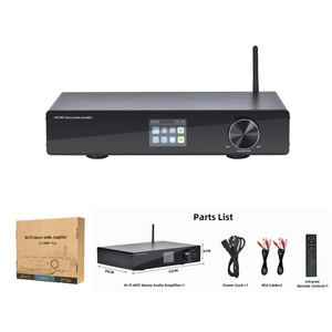 Mini amplificateur home cinéma 275W DAC en alliage d'aluminium Hi-Fi Stéréo WiFi 5.4 AirPlay DLNA pour enceintes colonne - Product Image 1