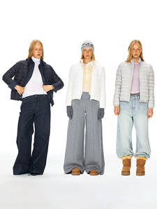 Blouson Bomber <span class=keywords><strong>Femme</strong></span> Écologique en Duvet d'Oie Blanc 95% avec Côtes, Coupe Classique Slim, Chaud et Tendance pour le Quotidien - Product Image 1