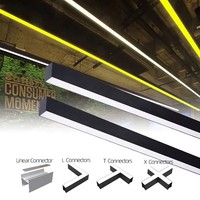 Suspension LED rectangulaire moderne en aluminium pour table de billard et salle de billard, intensité variable, CRI 90 élevé