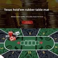 Tapis de poker Texas en boue de diatomée absorbante, antidérapant, résistant à la saleté, facile à nettoyer pour le poker, les échecs et les cartes