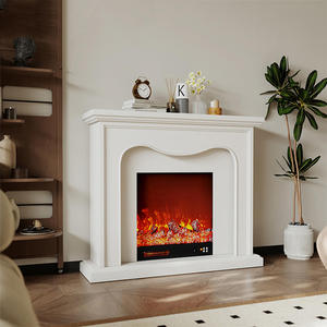 Cheminée de style français, chauffage d'appoint décoratif à flamme simulée pour salon domestique - Product Image 6