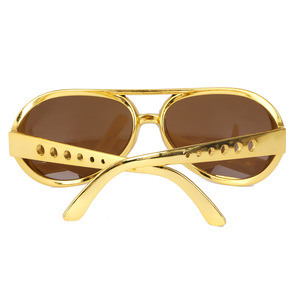 Wholesale Unisex Fashion Party Sunglasses <strong>Rockstar</strong> Retro Gold Celebrity Glasses Plastic Custom Logo Factory Price - Product Image 4