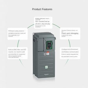 มอเตอร์ควบคุมอลูมิเนียม S-chneider แบบกำหนดเองได้ IP20 Panel60/185/200/220/250KW 3 เฟส AC VFD Drive ATV610D30N4 - Product Image 5