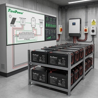 Batería de Plomo-Ácido Sellada sin Mantenimiento FirstPower LFP1280 de 12 Voltios y 80 Ah para Gabinete de Comunicaciones, Sistema de Alimentación Ininterrumpida (UPS) y Energía de Respaldo