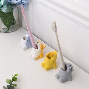 Creative Home Decor Cartoon Animal Toothbrush Holder Cute Small Ornaments for Bathroom Storage Practical <b>Household</b> <b>Sundries</b> - Product Image 1