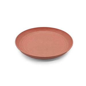 Assiettes en plastique de blé réutilisables de 9 pouces, design moderne, 4 pièces, écologiques, compatibles micro-ondes, assiettes émaillées pour pique-nique, directement de l'usine - Product Image 3