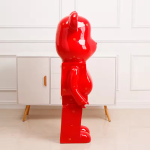 Escultura de Oso de Resina de Alta Calidad, Estilo <span class=keywords><strong>Bearbrick</strong></span>, Grande, Pintada a Mano, Decoración Artística para el Hogar o Centros Comerciales - Product Image 5
