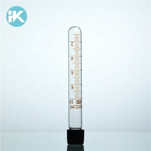 Huke su misura Borosilicato 10ml Laureato Provette di Vetro con Tappi coperchio - Product Image 1