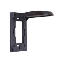 Plaque murale étanche de taille standard Barep en PVC noir pour prises électriques, interrupteurs et prises