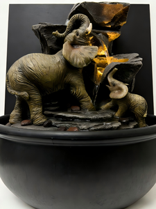 <span class=keywords><strong>Fontaine</strong></span> d'eau en forme de famille d'éléphants avec lumière LED - Product Image 3