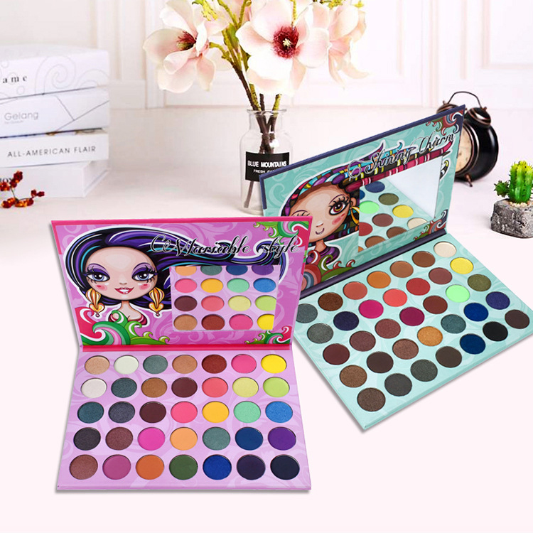 35 Color Eyeshadow Palette Private Label Matte Bright Ground Color Powder Waterproof Easy Color Eye Shadow Wholesale