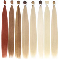 Extensiones de Cabello Sintético Rizado Francés de Calidad de Fábrica para Trenzas, Cabello Liso para Trenzar, Extensiones de Cabello Natural